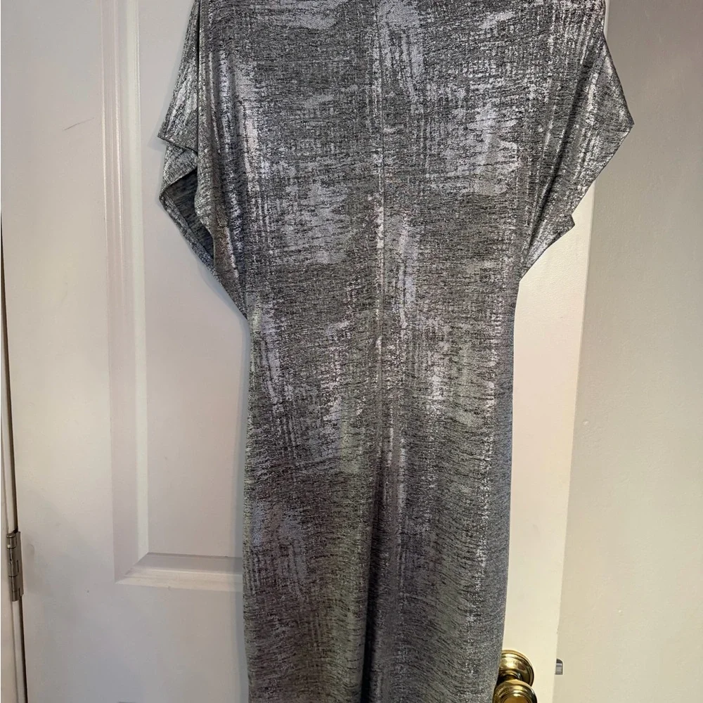 Vince Camuto Metallic Silver Asymmetrical Dress - Picture 4 of 4